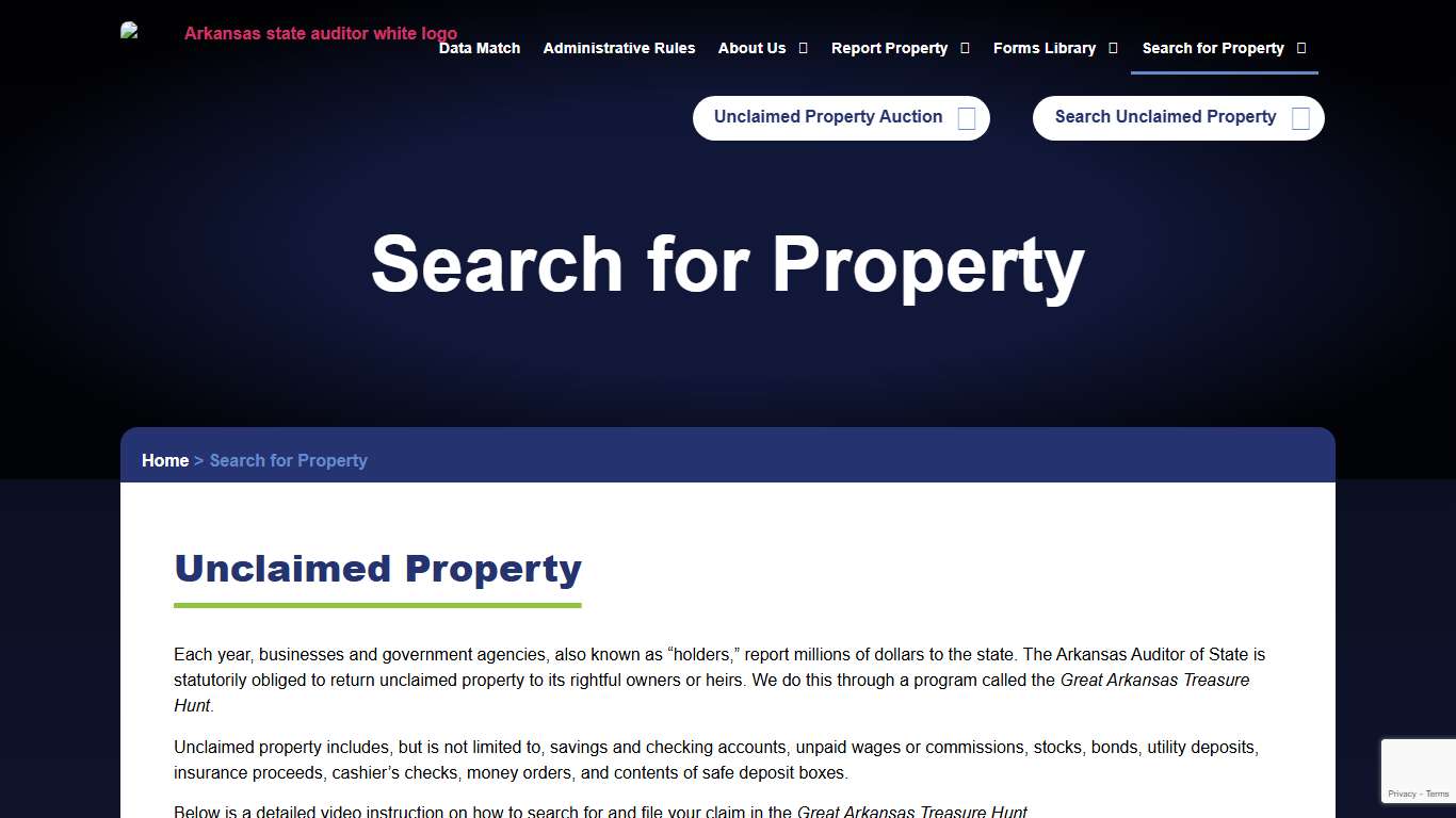 Search for Property - AR Auditor